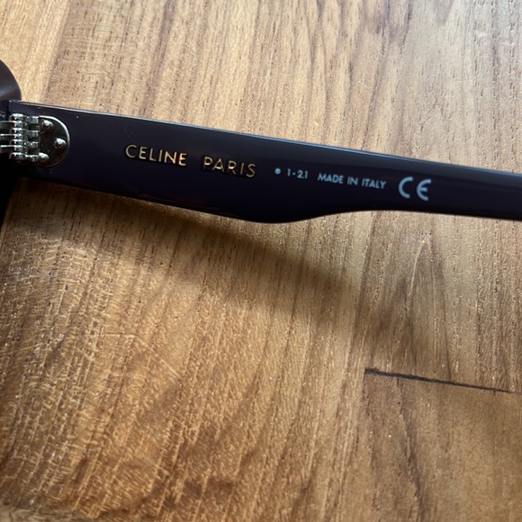 Céline - Butterfly S199 Sunglasses in Acetate - Dark Purple NEW - Picture 4 of 8